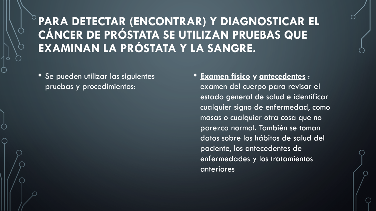 control de próstata con análisis de sangre dela